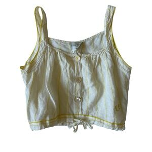 Forte Forte striped linen crop top large